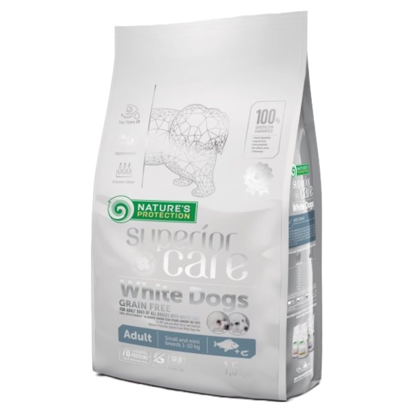 Natures Protection Superior Care White Dogs Grain Free White Fish Adult Small And Mini Breeds