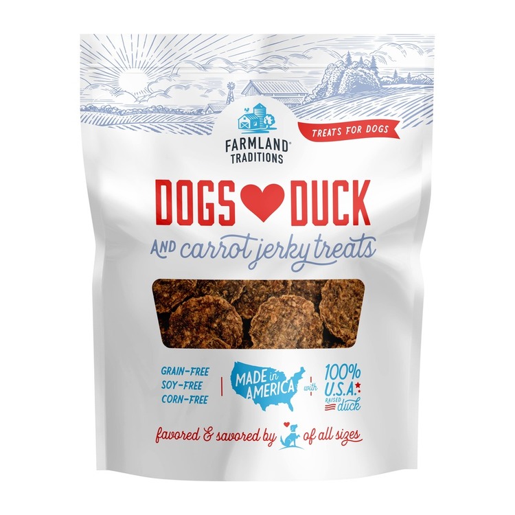 Farmland Traditions Dogs Love Duck & Carrot Jerky Treats