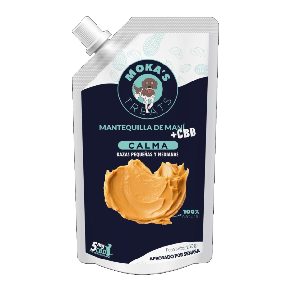 Moka's Mantequilla De Maní +CBD Razas Pequeñas 150g