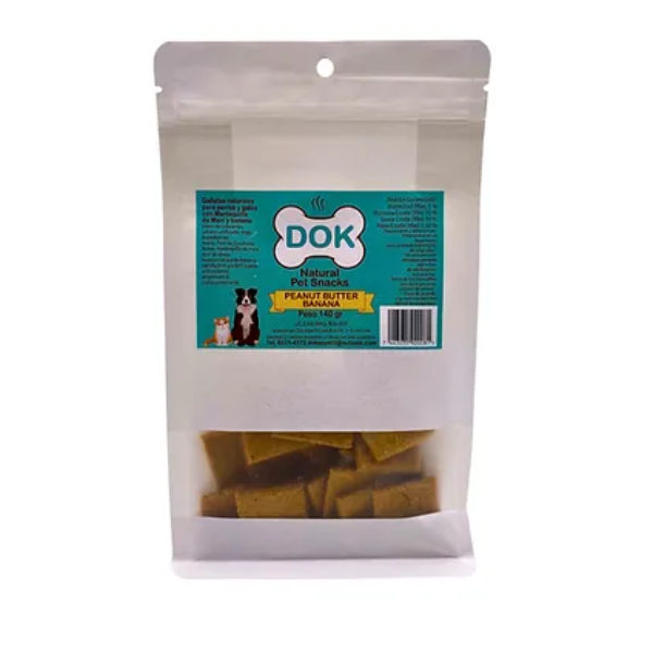 Dok Appetit Natural Pet Bakery Mantequilla De Mani - Banano 140g