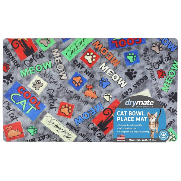 Dry Mate Mat Cool Cat/Gris Medium 12"X20"