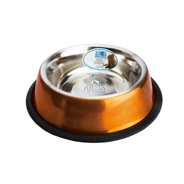 Animal Planet Plato Acero Inoxidable 16Oz (Verde/Naranja)