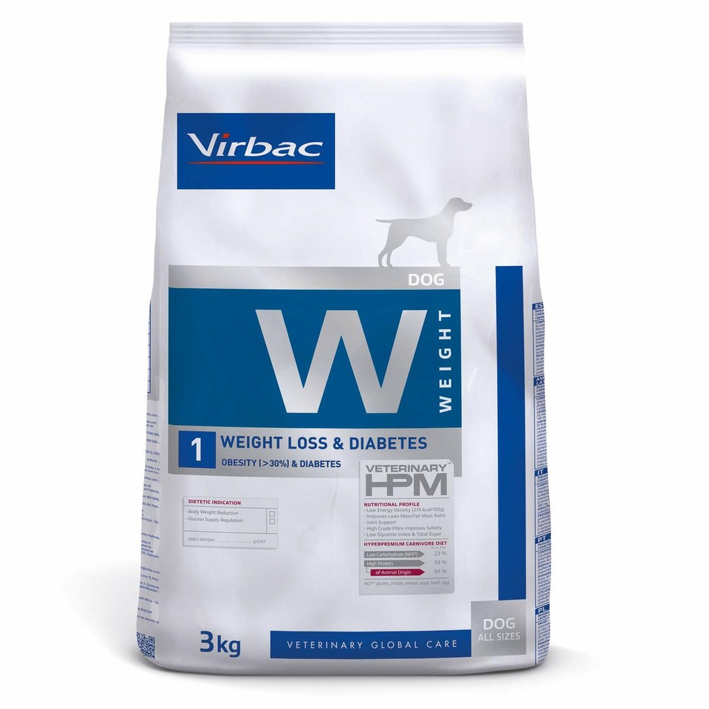 Virbac Veterinary Hpm Weight - W1 Weight Loss & Diabetes Dog