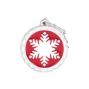 Myfamily Placa Copo De Nieve Rojo-Blanco
