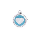 Myfamily Placa Glam Corazon Círculo Con Brillantes