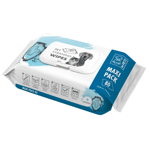 M-Pets Pet Cleaning Wipes Antibacterial 80pc