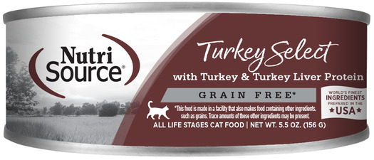 Nutrisource Turkey & Turkey Liver Select Grain Free Cat Food 156g