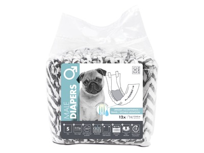M-Pets Diapers for Male Dogs (12 pcs)