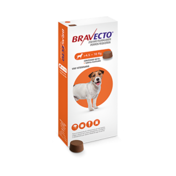 Bravecto 4.5kg a 10kg - Naranja