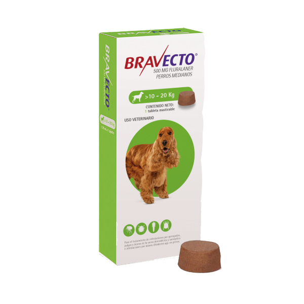 Bravecto 10kg a 20kg - Verde