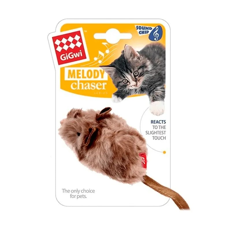 Gigwi Melody Chaser With Motion Activated Sound Chip Mouse