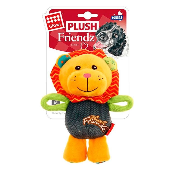 Gigwi Plush Friendz With Squeaker Lion