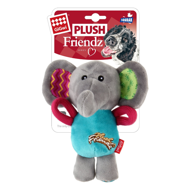 Gigwi Plush Friendz With Squeaker Elephant