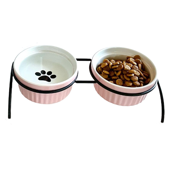 Philozoo Plato Doble De Cerámica Huellita