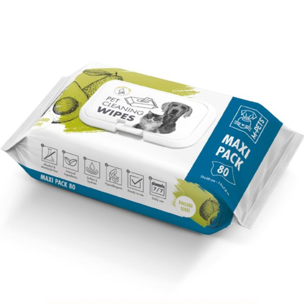 M-Pets Pet Cleaning Wipes Aguacate 80pc