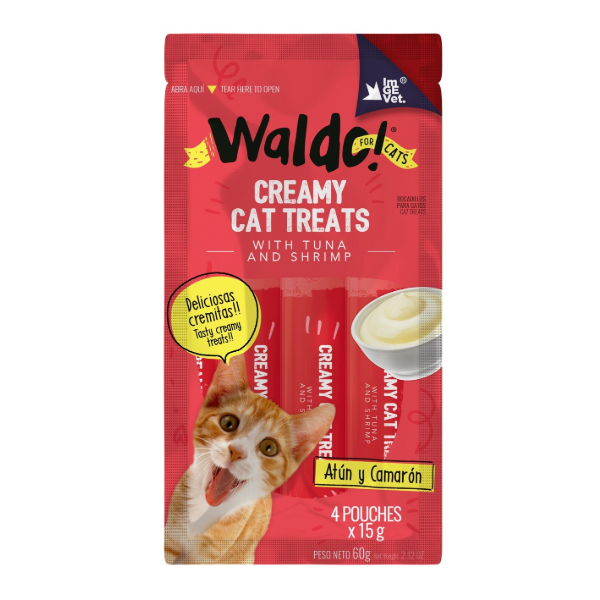 Waldo Creamy Cat Treats Atun Y Camaron 60g