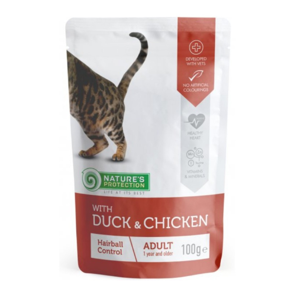 Natures Protection Hairball Control Pouch 100g