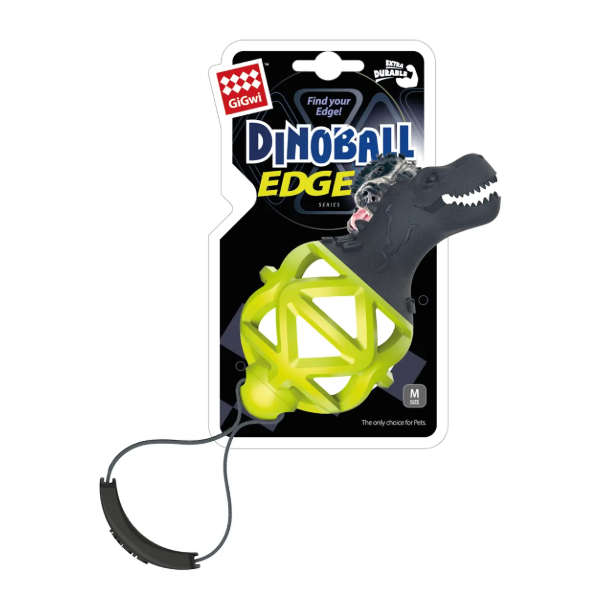 Gigwi Dinoball Edge With Strap M Size Tpr Green