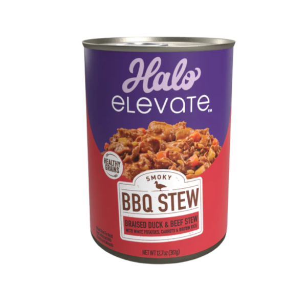 Halo BBQ Stew Healthy Grains Duck & Beef Stew White Potatoes Carrots Brown Rice 12.7oz