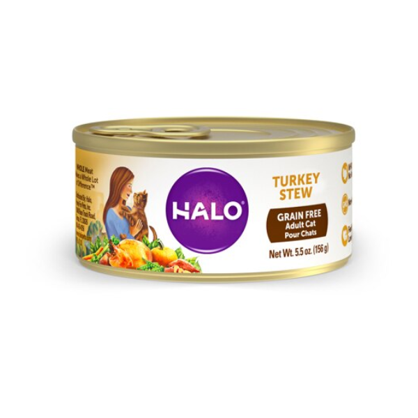 Halo Adult Cat Grain Free Turkey Stew 5.5oz