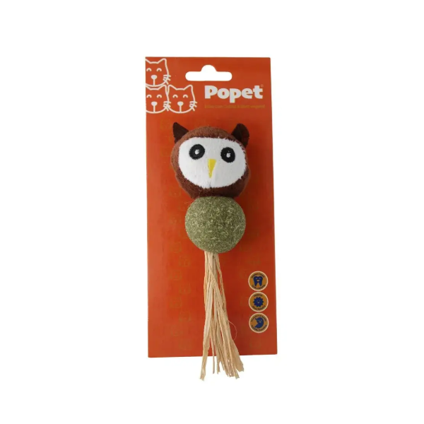 Popet Buho con Catnip & Fibra Vegetal