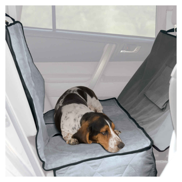 K&H -Dlx Carseat Saver Gry Xlong 57In