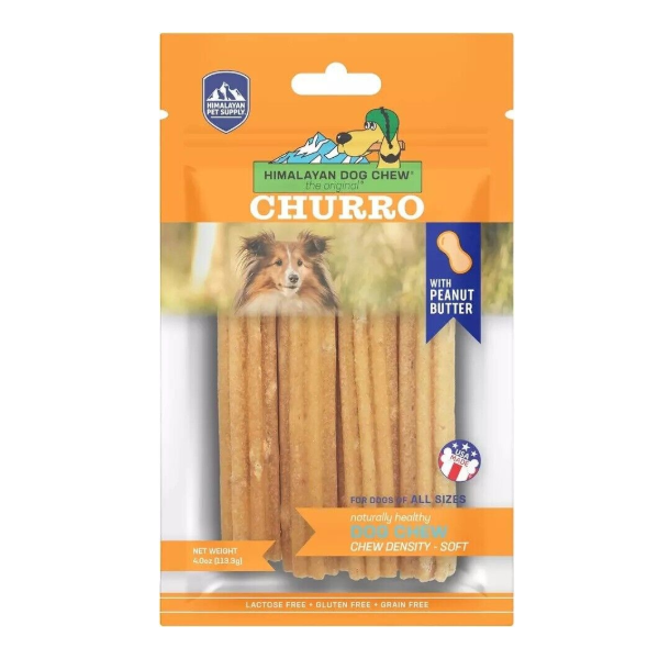 Himalayan Dog Chew LLC Yaky Churro - Mantequilla de Mani 113.3g