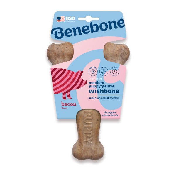 Benebone Puppy Wishbone Bacon Small