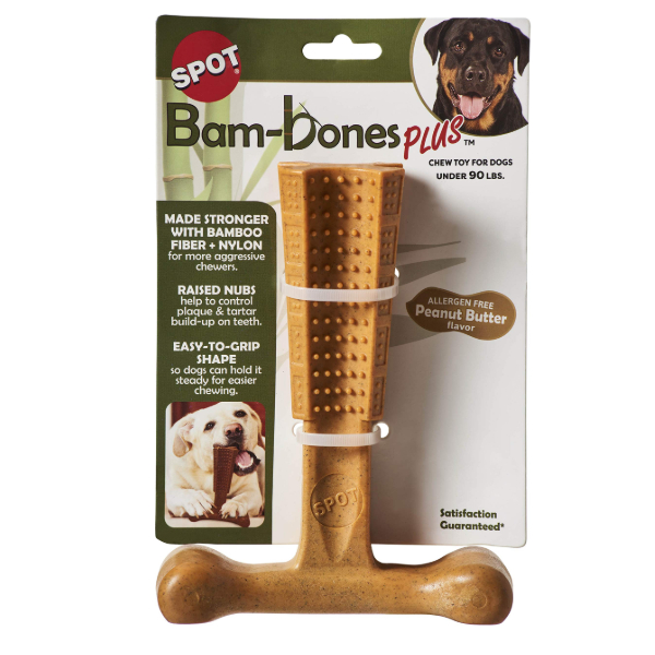 Juguete Bam-Bones Plus Stick Grande 7" Ref 54597 Mantequilla Mani Spot