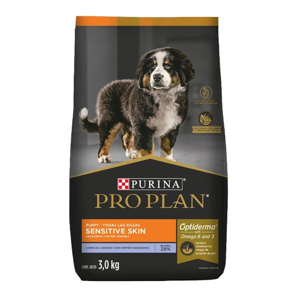 Pro Plan Sensitive Skin Puppy Lamb Todas Las Razas 3Kg
