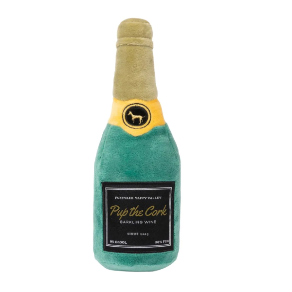 FuzzYard Peluche Dog Toy - Pup The Cork Sparkling Wine