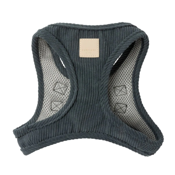 FuzzYard Life Corduroy Dog Harness - Slate Grey