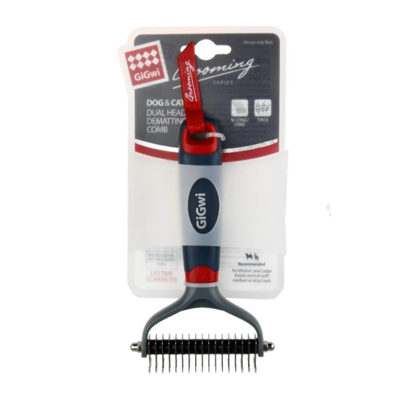 Gigwi Dual Head Dematting Comb 17 Teeth for Dogs and Cats