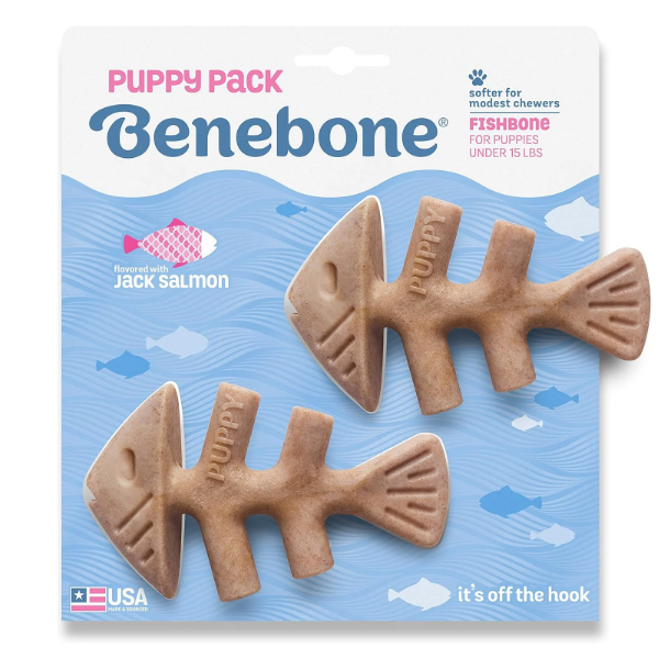 Benebone Puppy 2-Pack Fishbone Tiny