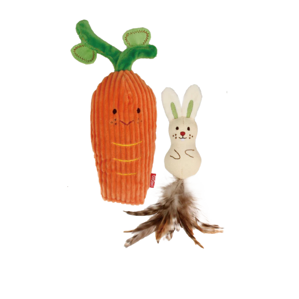Gigwi Catch and Scratch 2 in 1 Rabbit Carrot with Catnip