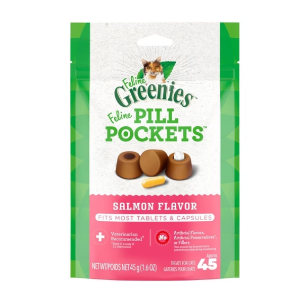 Greenies Feline Pill Pockets Salmon Flavor 45g