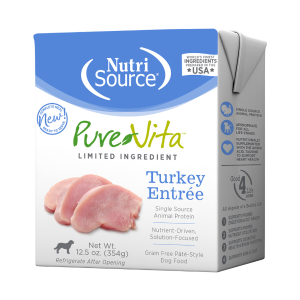 Nutrisource PureVita Turkey Entrée Paté Dog Food 354g