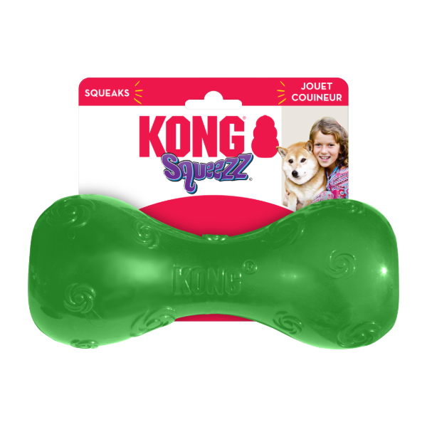 Kong Squeezz Crackle Dumbbell
