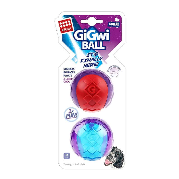 Gigwi Ball With Squeaker Medium 2 Uds