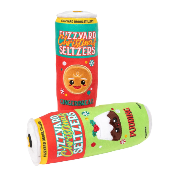 Fuzzyard Navideño -Dog Toy - Christmas Seltzers 2PK