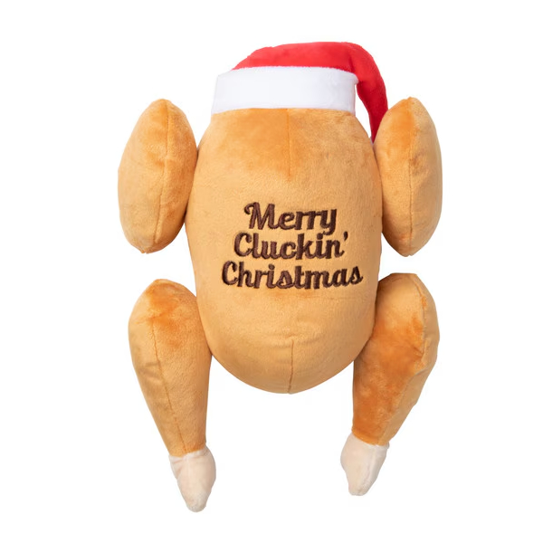 Fuzzyard Navideño -Dog Toy - Merry Cluckin’ Christmas S
