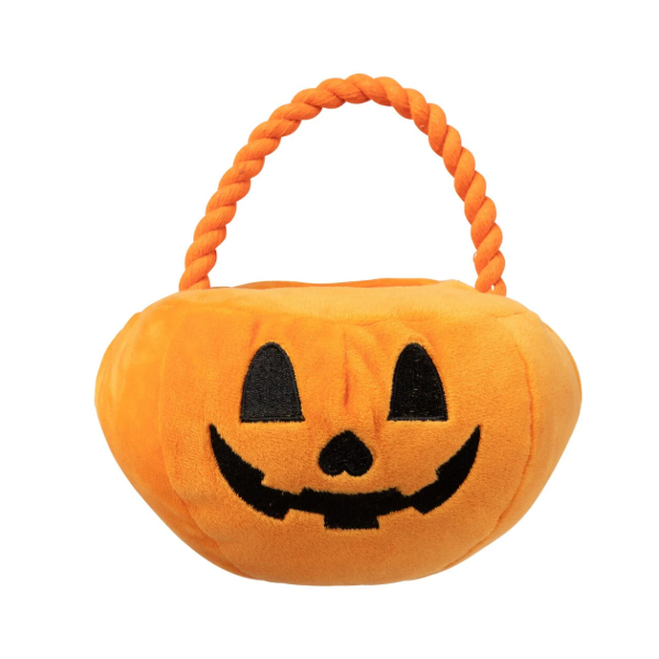 FuzzYard Halloween Dog Toy - Trick or Treat Pumpkin Basket