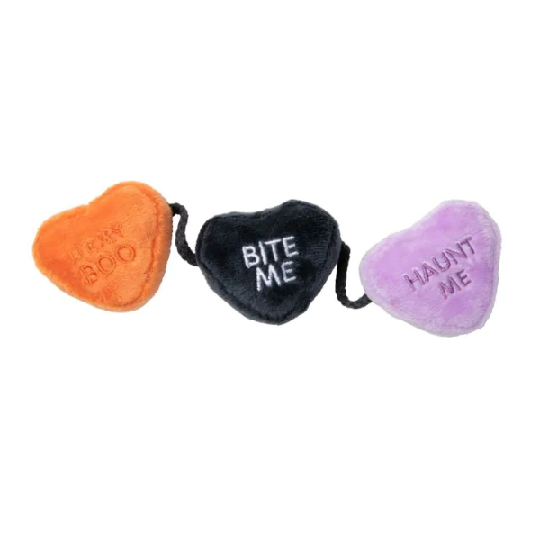 FuzzYard Halloween - Cat Toy - Spooky Candy Hearts String