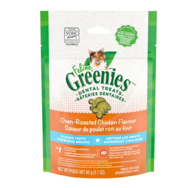 Grennies Golosina Dentales Para Gato Adulto Sabor Pollo 60g