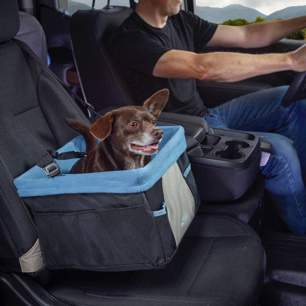 Kurgo -Ecom Heather Booster Seat Charcole/Blue