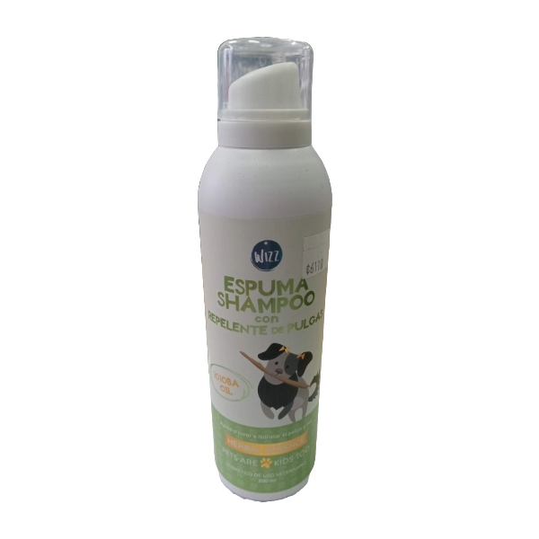 Wizz -Espuma Shampoo con Repelente Pulgas Esp-S 200ml
