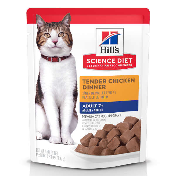 Hill´s -Science Diet  Feline  Pouche Adt 7+ Chicken Dinner 79.37 gr