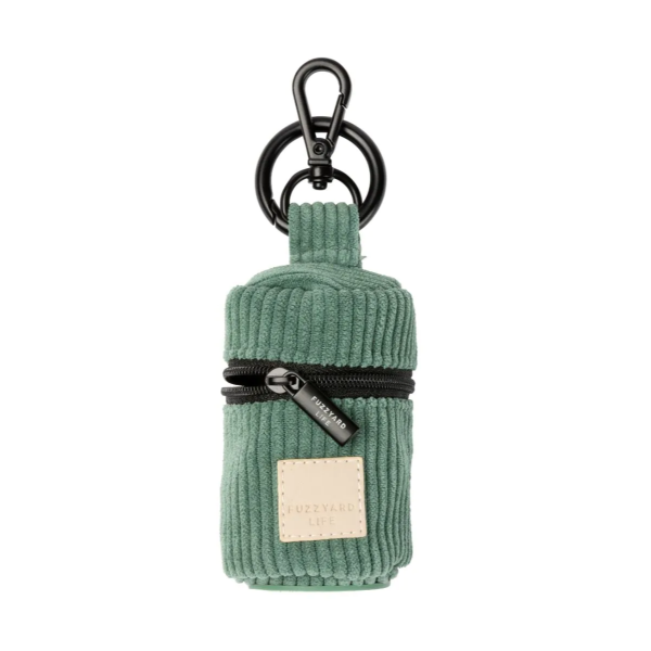 FuzzYard Life Corduroy Poop Bag Dispenser - Myrtle Green