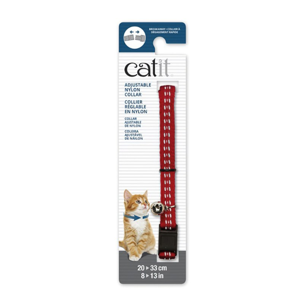 Archivado -Catit Collar Gato Reflectivo Rojo 20-33 Cm