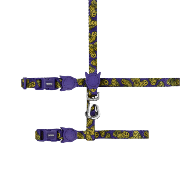 Zeedog Lords Of Zee.Town Zmiley Harness + Leash Set